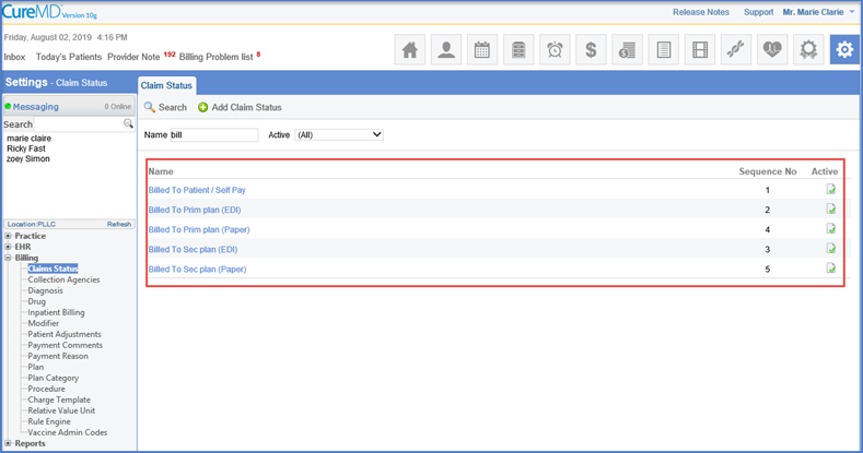 Reports – Miscellaneous – CureMobile Charges