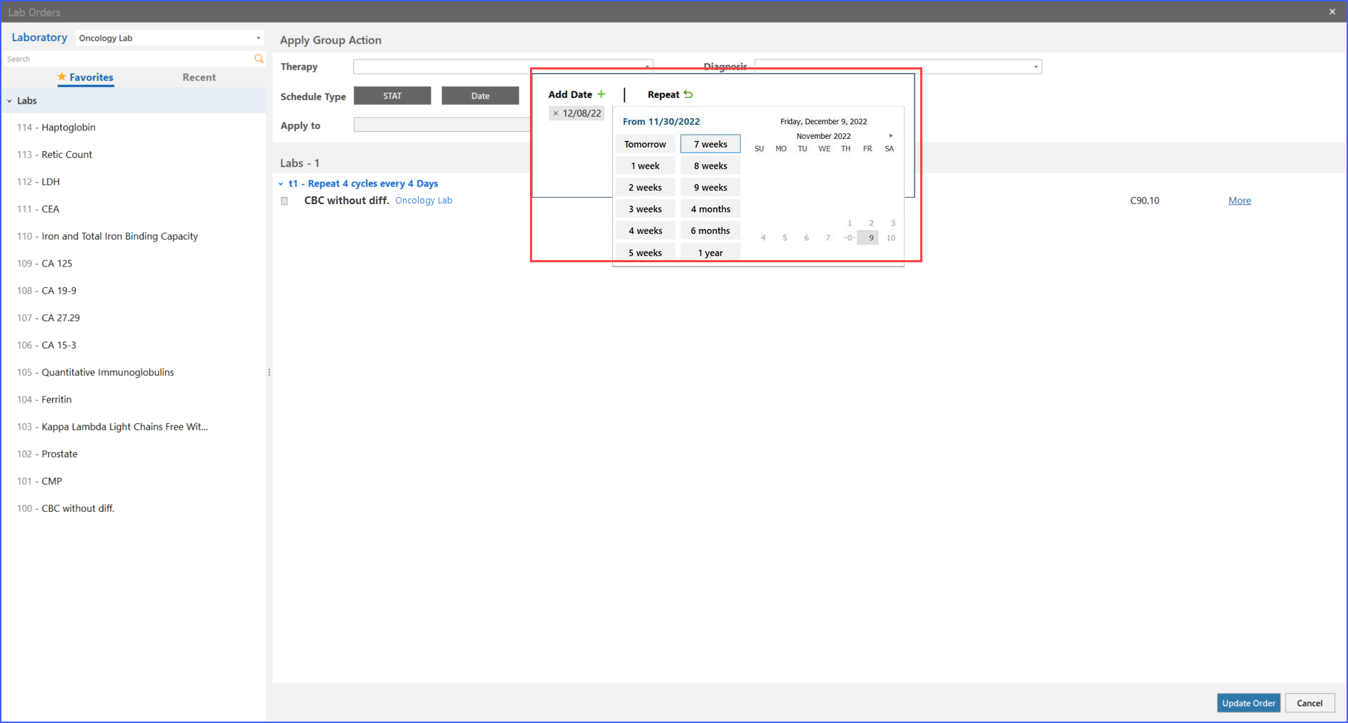 Enhanced Lab Order Management and UI Adjustments