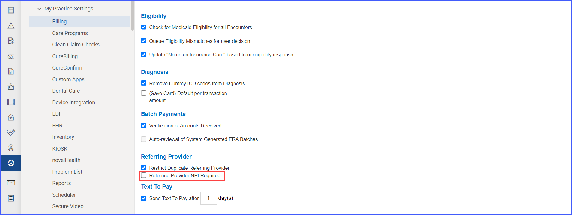 Enforce NPI Requirement for Referring Providers