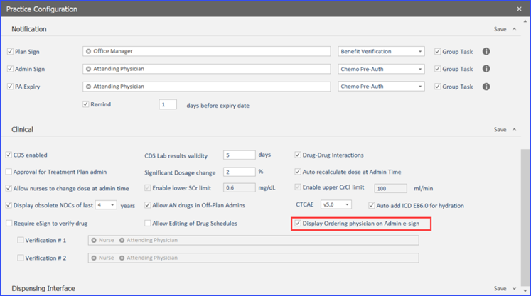 Electronic Signature on Chemo Administration Report  