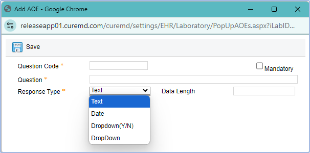 Multiple AOE Selections in LabCorp Interface