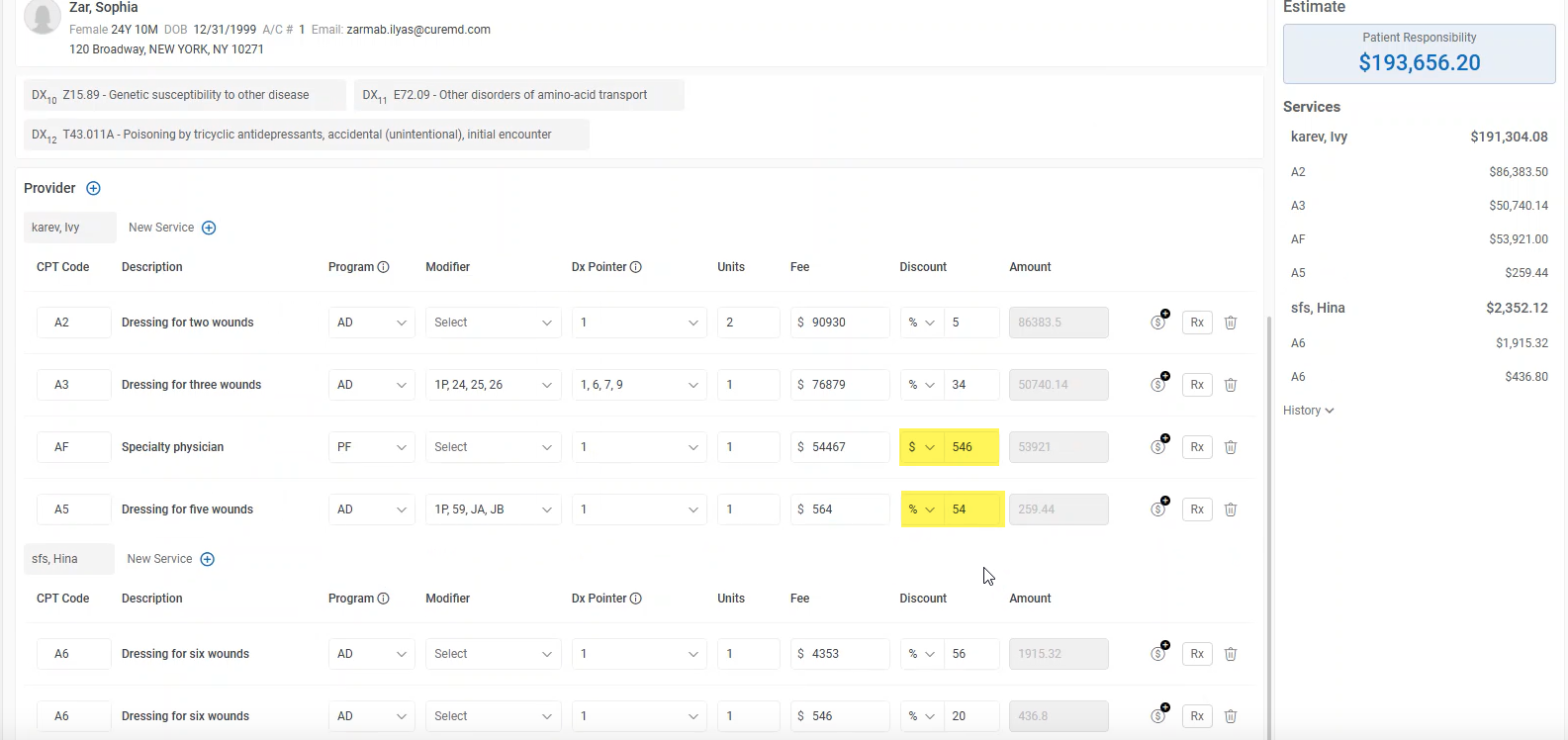 Flexible Discounting Options and Secure GFE Communication in Billing Module 